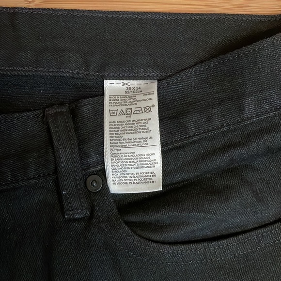 NEW! Banana Republic Straight Black Jeans 36w x 34L - Picture 5 of 12